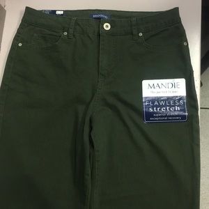 Army green Bandolino jeans